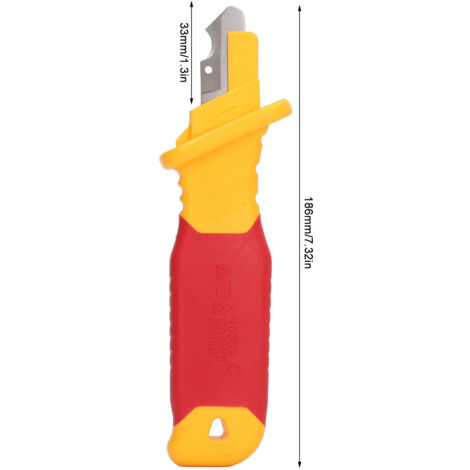 Couteau de Dénudage pour Câbles Haute Tension 1000V, Isolation Antimagnétique, Outil Électricien KN002