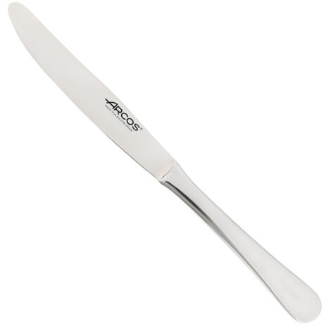 Couteau de Mesa Arcos Serie Lisboa - Couteau Monoblock de una pièce en acier inoxydable 120 mm - Couleur Argent (Silver).