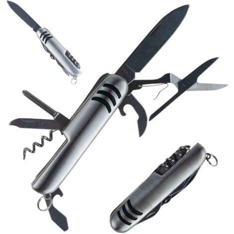 Couteau de poche multifonction EE65 SIRVIVAL pour touristes, ouvre-boîte, tournevis, ciseaux