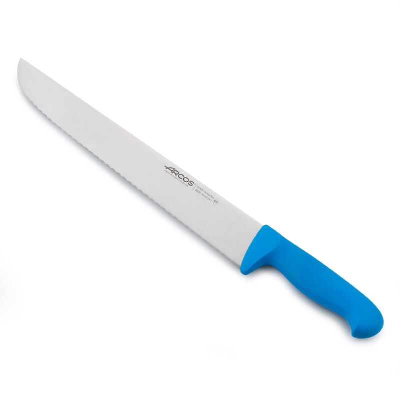 Couteau de poissonnier (nacré) Arcos Couleur - Prof 292523 acier inoxydable Nitrum et mango Lame ergonomique en polypropylène bleu et lame de 35 cm,