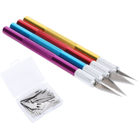 Couteau de précision pour maquettes, découpe et travaux manuels avec lame en acier