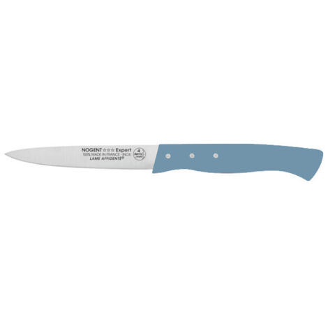 Couteau D'office Lame Affidenté 9 Cm Bleu Céleste - Nogent 3 Etoiles