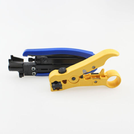 Couteau Électrique Multifonction Dénudeur pour Câbles Réseau UTP STP RG59 RG6 RG7 RG11