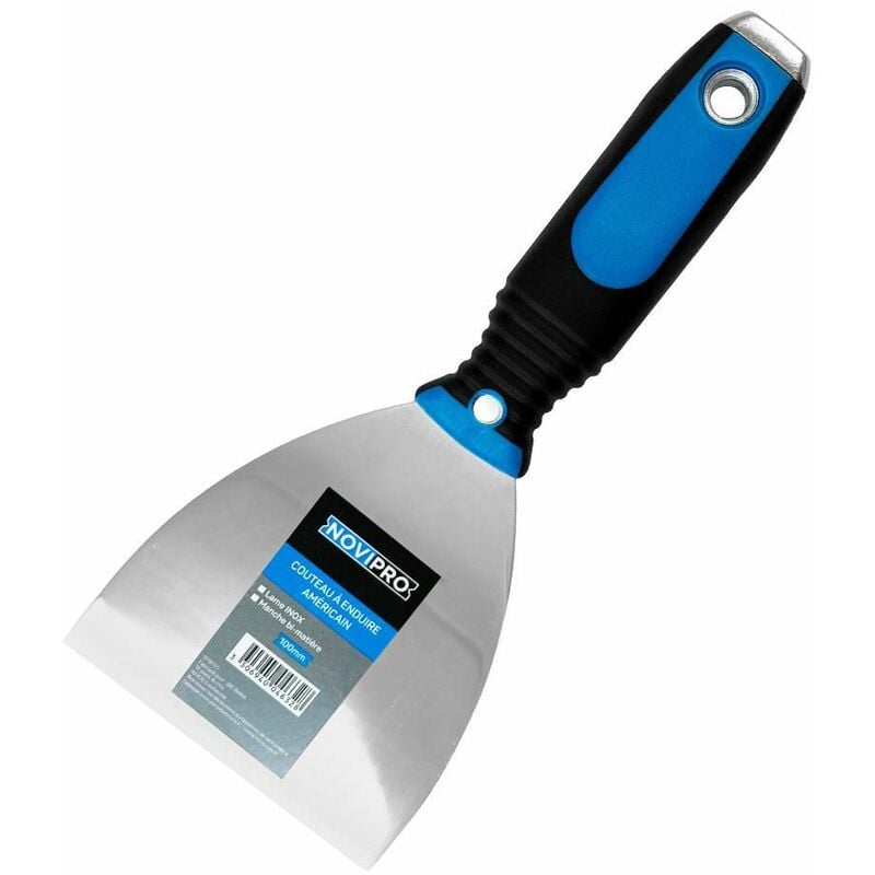 Couteau à enduire - 100 mm - lame acier inox Novipro 3780
