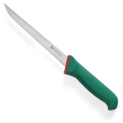 Couteau flexible pour fileter le poisson et la viande crue Green Line 330 mm Hendi 843321