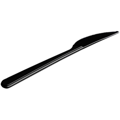 Couteau noir 18 cm de qualité supérieure, lot de 50