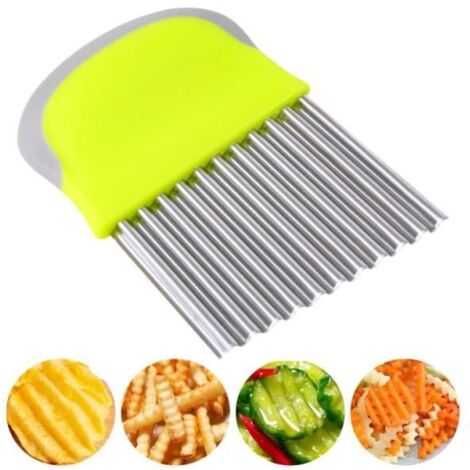 Couteau Ondulé - Non spécifié - Coupe Patate - Acier Inoxydable - Ergonomique - Lame Dentelée