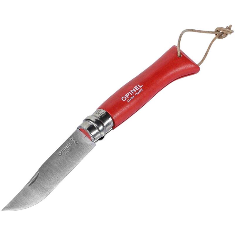 Opinel - Tradition Colours Bushwhacker N°08 - Couteau pliant - 8.5 cm - Rouge
