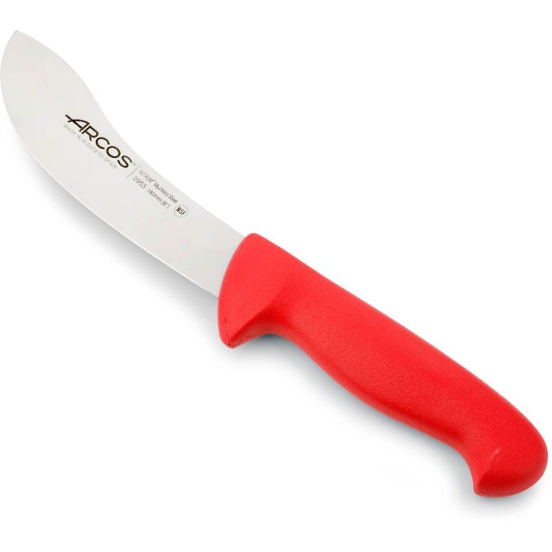 Couteau à peaux Arcos Couleur - Prof 295322 en acier inoxydable Nitrum et mango Rouleau ergonomique en polypropylène et lame de 16 cm, vitrine.