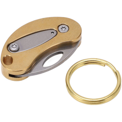 Couteau Pliant Miniature en Laiton et Acier Inoxydable, Outil d'Ouverture Portable pour Colis et Camping