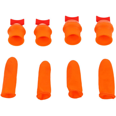 Couteau Pouce en Silicone pour Éplucher Légumes, Piments et Haricots avec Lame en Acier Inoxydable
