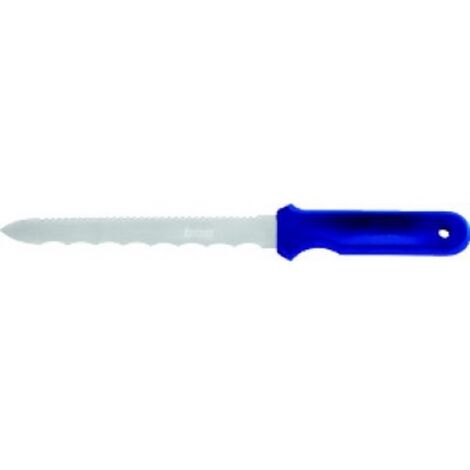Couteau pour matériaux isolants, branche à gaine en plastique multicomposants, Long. de la lame : 200 mm