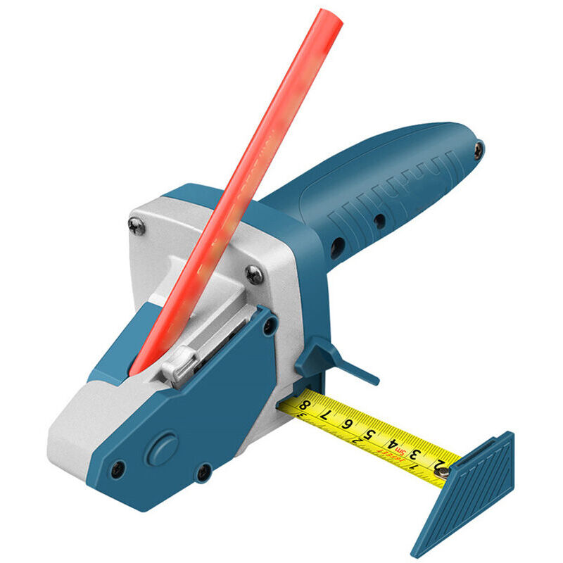 Alovez - Couteau pour plaque de plâtre avec mètre ruban - 6 lames incluses, neutre