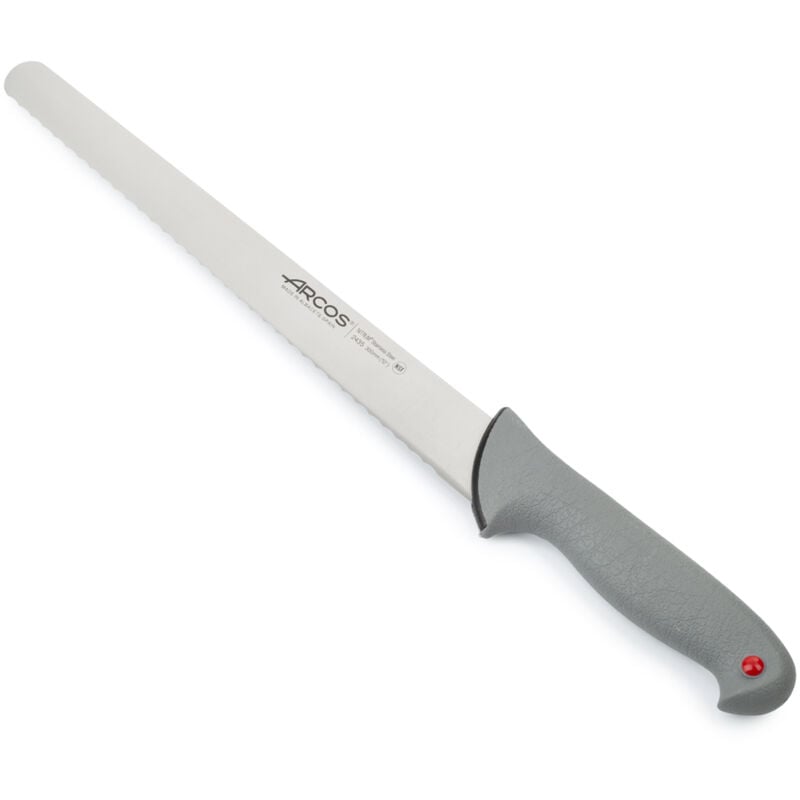 Couteau à pâtisserie Arcos Couleur - Prof 243500 en acier inoxydable Nitrum et mango polypropylène ergonomique et lame de 30 cm, vitrine.