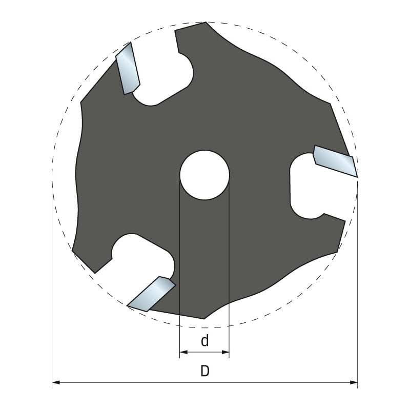 Couteau à rainurer Freud 50,8 H3 AL8 Z3 - F03FR02029 -56-11408P