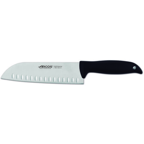 Couteau Santoku Arcos Menorca 145900 en acier inoxydable Nitrum et mango en polypropylène avec lame de 18 cm sous blister.
