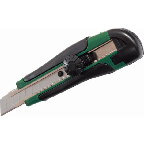 Couteau STALCO 18 mm à verrouillage par rotation caoutchouté S-17430
