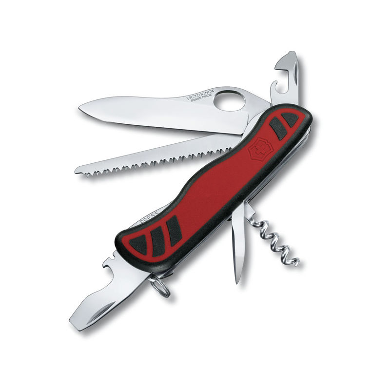 Couteau suisse de poche moyen Victorinox Forester m Grip 0.8361.MC avec 10 fonctions Comprend une scie pour le bois et un système de verrouillage