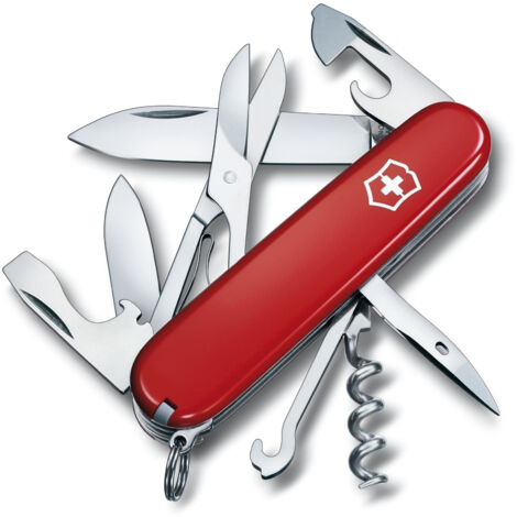 Couteau suisse Victorinox Climber, 14 fonctions, dont ciseaux et crochet multi-usages, 82 gr, variouscolours au choix.