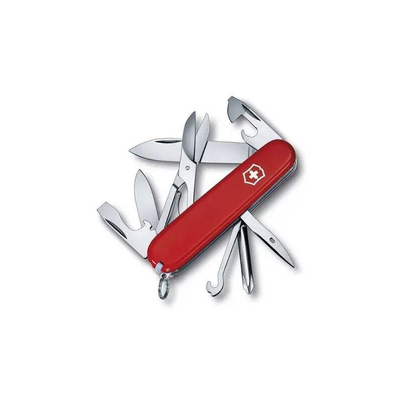 Couteau suisse Victorinox Super Tinker avec tournevis Phillips et ciseaux rouge 14 fonctions idéal pour les voyages 1.4703