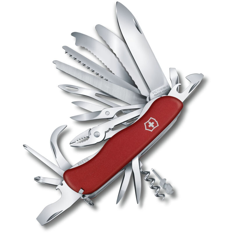 Couteau suisse Victorinox Work Champ xl, avec 31 fonctions, longueur 111 mm, poids 341 g, couleur rouge, 0.8564.XL