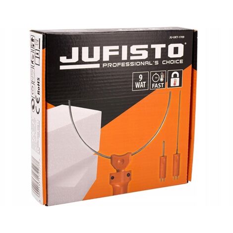 Couteau thermique Jufisto 9W avec 3 accessoires pour la découpe précise de polystyrène expansé