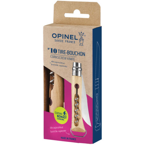Couteau Tire-bouchon Décapsuleur Pique-nique N°10 - Opinel