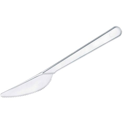 Couteau transparent 18 cm Deluxe 50 pièces Papstar