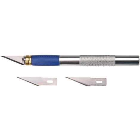 Couteau utilitaire Topex 17b703 métal prise caoutchouc