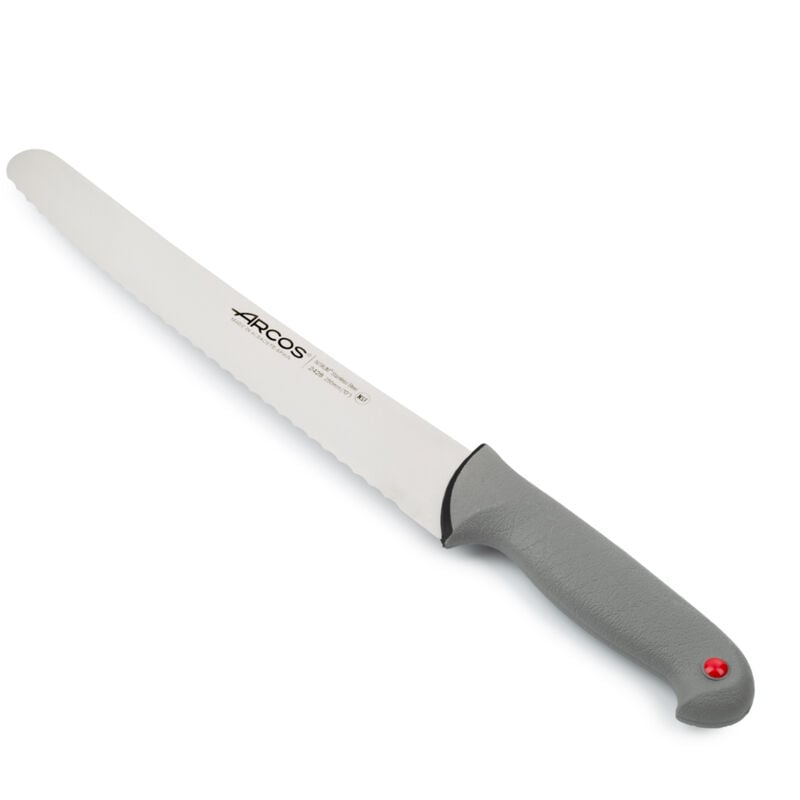Arcos - Couteau à pâtisserie Couleur - Prof 242800 en acier inoxydable Nitrum et mango polypropylène ergonomique et lame de 25 cm, vitrine.