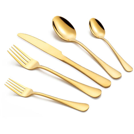 Couteaux Fourchettes Cuillères - Service De Couverts En Acier Inoxydable 18/0 - Pour 6 Personnes - 30 Pièces