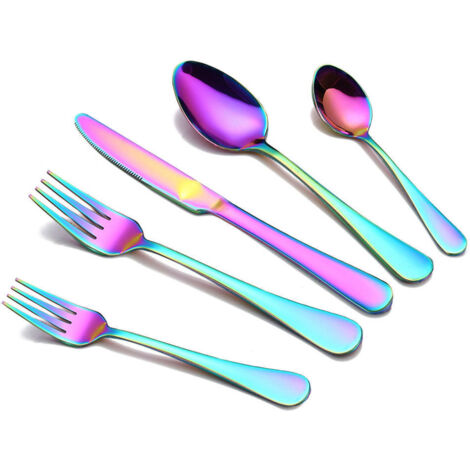Couteaux Fourchettes Cuillères - Service De Couverts En Acier Inoxydable 18/0 - Pour 6 Personnes - 30 Pièces