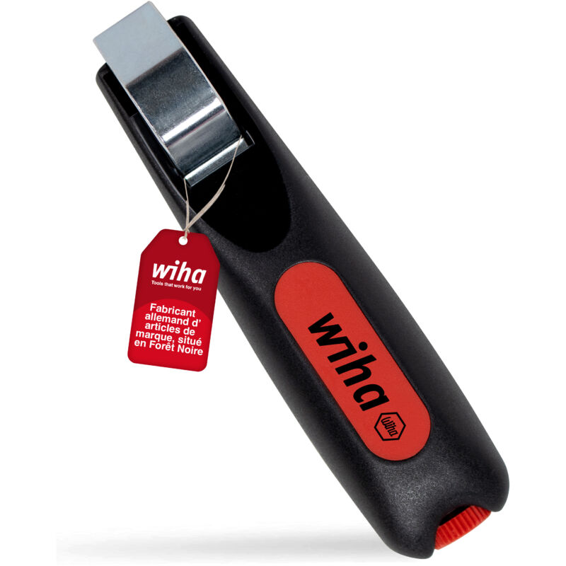 Wiha - Outil de dénudage avec lame auto-rotative pour les câbles ronds 130 mm (44240)