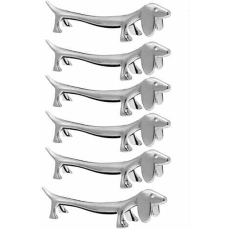 Coutellerie créative en alliage de zinc argenté – 6 pièces (fourchettes, couteaux, cuillères) – design moderne et élégant