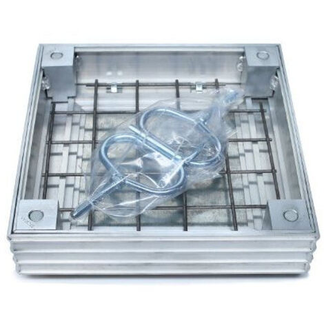 Couvercle à carreler en aluminium - Etanche à l'eau et aux odeurs - STAS - LINE ECO -   30 x 30 cm