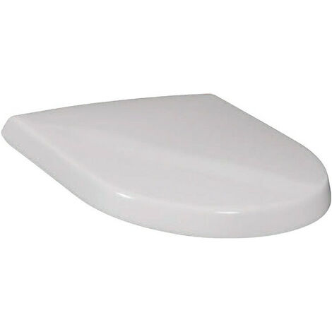 Couvercle, à charnières SoftClosing, à charnières chromées, En Duroplast Blanc