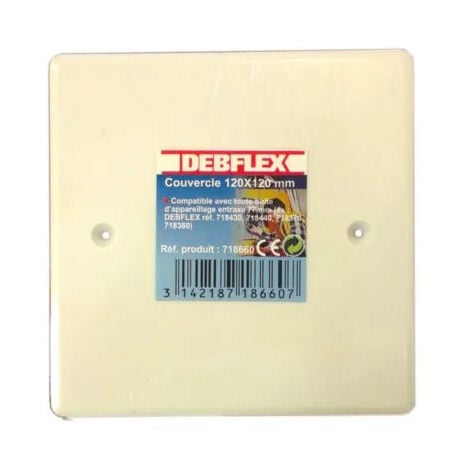 Couvercle Boite D'Encastrement A Visser 108X108 Blanc