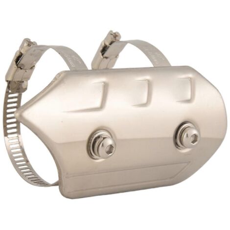 Couvercle anti-chaleur universel isolant thermique pour pot d'échappement de moto - Argent