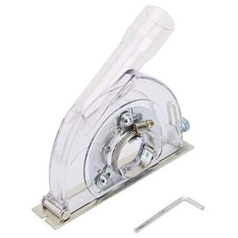 Couvercle anti-poussière pour meuleuse d'angle 100/125/150 mm – Capture 95% de poussière – Coque en PC transparent – Pour béton et marbre