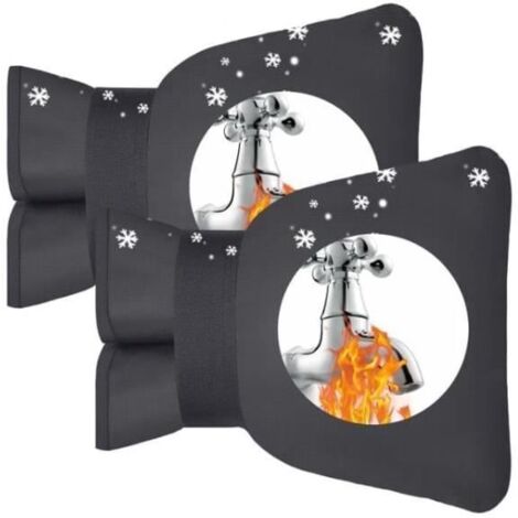 Couvercle Antigel pour Robinet - Durable - Imperméable - 20cm x 15cm - Housse de Protection Noire