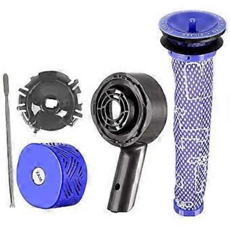 Couvercle arrière du moteur + kit de filtres HEPA pré et post + couvercle d'échappement pour aspirateurs V6 DC58, DC59, DC62, DC72 et DC74