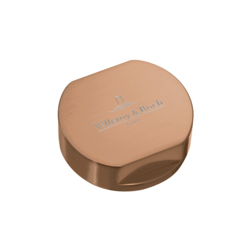 Bouton pour mécanisme 1 cuve Villeroy&boch en acier inoxydable finition bronze