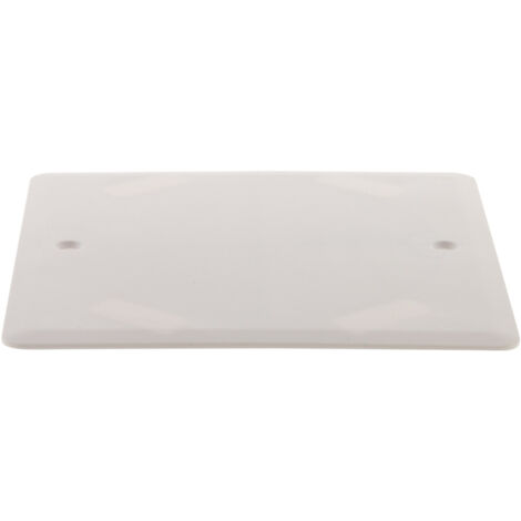 Couvercle carré 100x100mm + vis - Blanc - Zenitech