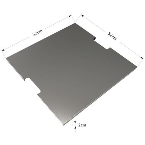 Couvercle carré en acier inoxydable,  52, 5x52, 5x1, 5