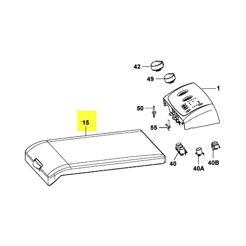 COUVERCLE COMPLET pour LAVE LINGE FAURE - 108318805
