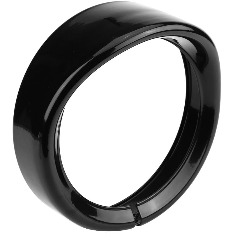 Jeffergarden - Couvercle d'anneau de garniture de phare noir de moto de 7 'pour fld Trike Road King