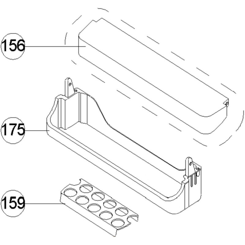 Couvercle de balconnet supérieur ( repère 156 )