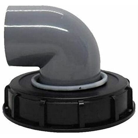 Couvercle de baril en plastique de 163 mm, angle de 90 degrés, pour tuyau d'arrosage et collecte des eaux de pluie.