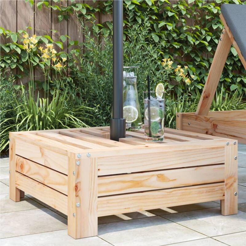 Couvercle de base de parasol bois massif de pin Vidaxl