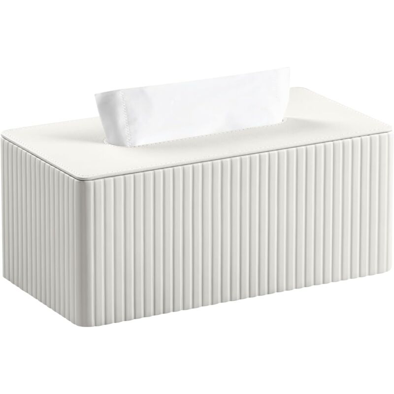 Couvercle de boîte à mouchoirs élégant en cuir pu, support de boîte à mouchoirs rectangulaire avec couvercle inférieur magnétique, adapté à la salle